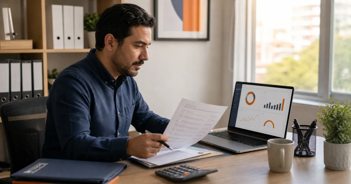 Contador independiente evaluando software para administrar su cartera de clientes